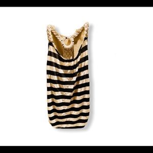 Black and cream tank top